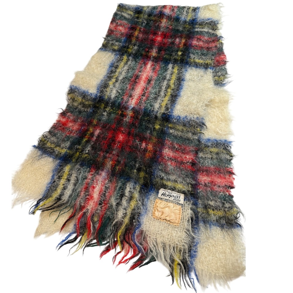 Hengers Handwoven Tartan Plaid Mohair Scarf Made in‎ Scotland